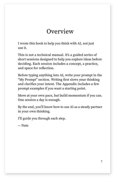 The Overview: how the book works